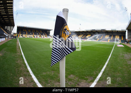 23. März 2019, Meadow Lane, Nottingham, England; Sky Bet Liga Zwei, Notts County vs Exeter City; Eckfahne Credit Jon Hobley / Nachrichten Bilder Stockfoto