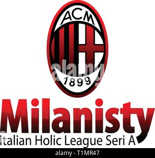 Milanisty fans club Fußball Italienische Liga Champions Stock Vektor