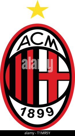 Milanisty fans club Fußball Italienische Liga Champions Stock Vektor