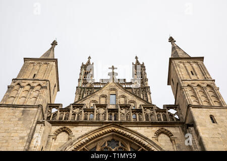 In der Nähe der Kathedrale von Gloucester Tower, 23. März 2019. Stockfoto