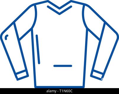 Hoodie Symbol Leitung Konzept. Hoodie flachbild Vektor Symbol, Zeichen, umriss Abbildung. Stock Vektor