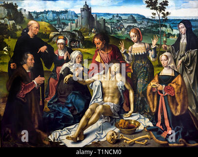 Die Beweinung Christi 1525, Joos van Cleve, (1485-1540/1541), Flämisch, Belgisch, Belgien, Stockfoto