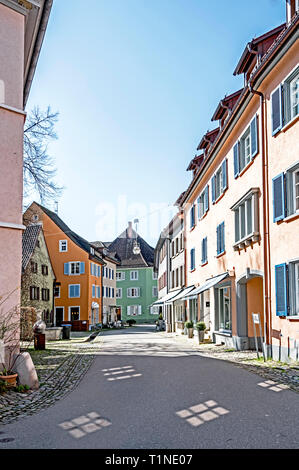 Alte Häuser in Staufen, Süddeutschland, Alte Häuser in Staufen, Baden-Württemberg Stockfoto