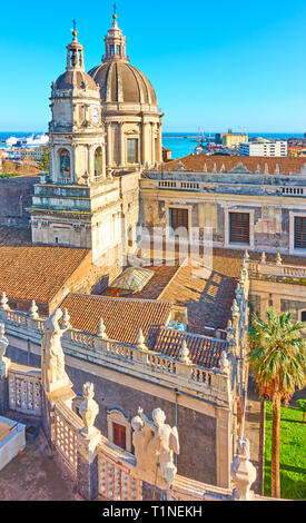 Duomo di Catania - Hl. Agatha Kathedrale von Catania in Sizilien, Italien Stockfoto