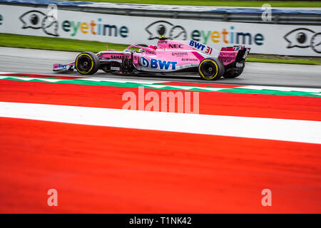 Spielberg/Österreich - 06/29/2018 - #31 Esteban OCON (FRA) in seinem Force India VJM11 während des RP2 auf dem Red Bull Ring vor dem Grand Prix von Österreich 2018 Stockfoto