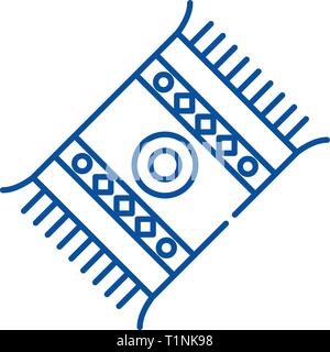 Mat Symbol Leitung Konzept. Mat vektor Symbol, Zeichen, umriss Abbildung. Stock Vektor