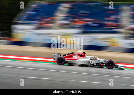 Spielberg/Österreich - 06/29/2018 - #9 Marcus ERICSSON (SWE) in seinem Alfa Romeo Sauber C 37 während des RP2 auf dem Red Bull Ring vor der 2018 österreichischen Gran Stockfoto