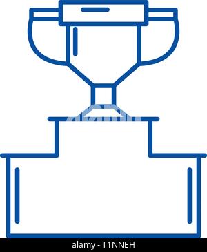 Sockel Symbol Leitung Konzept. Sockel flache Vektor Symbol, Zeichen, umriss Abbildung. Stock Vektor