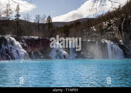 Kleine Wasserfälle in Kroatien Stockfoto