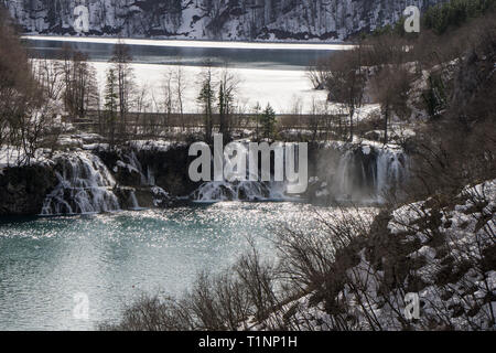 Wasserfälle im Nationalpark Plitvice Stockfoto