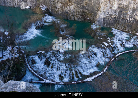 Beeindruckende Wasserfälle in Kroatien Stockfoto