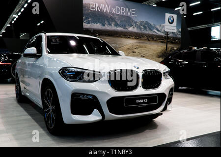 Salzburg, Österreich - 23. März 2019: Der neue BMW X3 im Auto Show Stockfoto