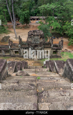 Ansicht von der Oberseite der Ta Keo Tempel in Siem Reap, Kambodscha Stockfoto