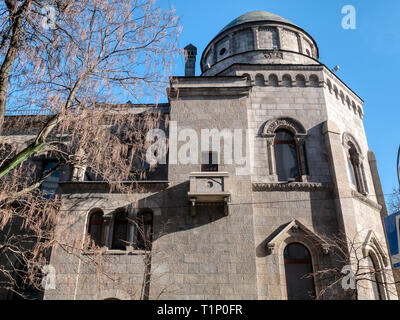 Kiew, Ukraine - MÄRZ 13, 2019: Fassade des berühmten Wahrzeichen Kovalevskiy Herrenhaus in Kiew Stockfoto