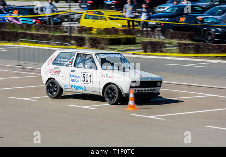 Sajmski autoslalom 2019 - Jugo Stockfoto