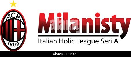 Milanisty fans club Fußball Italienische Liga Champions Stock Vektor