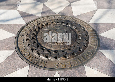 Die nationalen Strafverfolgungsbehörden Memorial in Washington DC, USA Stockfoto