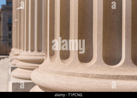 Spalte detail, National Archives, Washington DC, USA Stockfoto