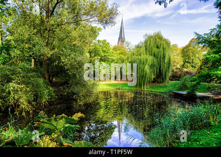 Die Universität botanischen Garde, Park - Straßburg, Frankreich Stockfoto