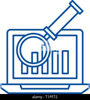 Elektronische Abrechnungssystem Symbol Leitung Konzept. Elektronische Abrechnungssystem flachbild Vektor Symbol, Zeichen, umriss Abbildung. Stock Vektor