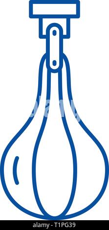 Boxsack Symbol Leitung Konzept. Boxsack flachbild Vektor Symbol, Zeichen, umriss Abbildung. Stock Vektor