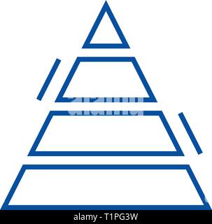 Pyramide Chart Symbol Leitung Konzept. Pyramide chart Flachbild vektor Symbol, Zeichen, umriss Abbildung. Stock Vektor