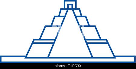 Pyramide Symbol Leitung Konzept. Pyramide flach Vektor Symbol, Zeichen, umriss Abbildung. Stock Vektor