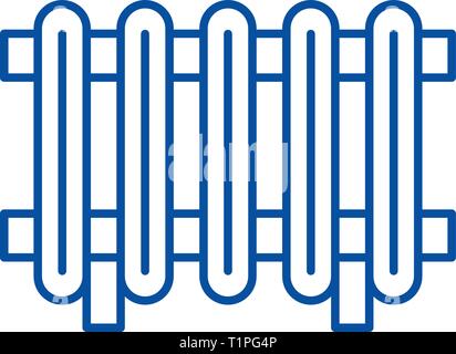 Kühler Symbol Leitung Konzept. Kühler flachbild Vektor Symbol, Zeichen, umriss Abbildung. Stock Vektor