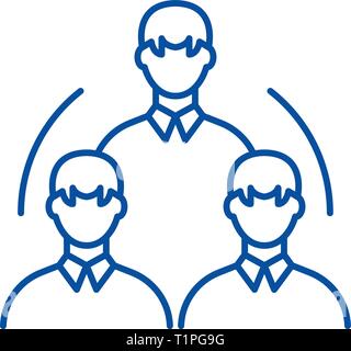 Abteilung Forschung Symbol Leitung Konzept. Abteilung Forschung flachbild Vektor Symbol, Zeichen, umriss Abbildung. Stock Vektor