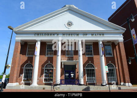Portland Museum für Kinder von Maine an der Arts District auf der Straße in Portland, Maine, USA. Stockfoto