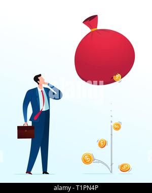 Ausfall Investition. Geschäftskonzept Vector Illustration. Stock Vektor