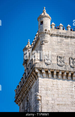 Der Torre de Belem, Lissabon, Portugal Stockfoto