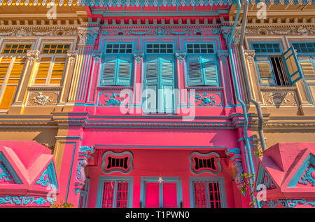 Historische Peranakan Häuser in Joo Chiat, Singapur Stockfoto