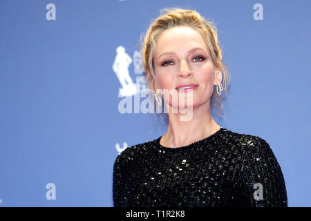 Rom, Italien. 27. Mär 2019. Spezielle David zu Uma Thurman Rom 27. März 2019. 64. David Di Donatello Awards Zeremonie. Foto di Samantha Zucchi/Insidefoto Credit: insidefoto Srl/Alamy leben Nachrichten Stockfoto
