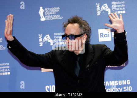 Rom, Italien. 27. Mär 2019. Spezielle David zu Tim Burton Rom 27. März 2019. 64. David Di Donatello Awards Zeremonie. Foto di Samantha Zucchi/Insidefoto Credit: insidefoto Srl/Alamy leben Nachrichten Stockfoto