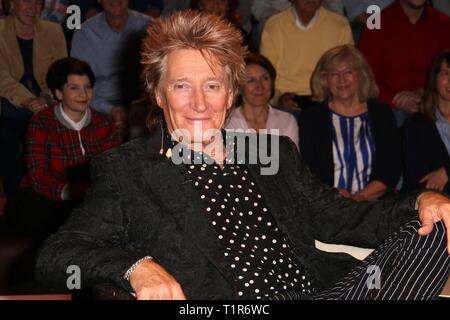 Rod Stewart zu Gast im deutschen Talkshow 'Markus Lanz', Hamburg, 27.03.2019 | Verwendung weltweit Stockfoto