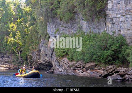 Rafting auf dem Franklin River Stockfoto