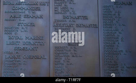 Naval War Memorial, Plymouth, Devon, England Stockfoto