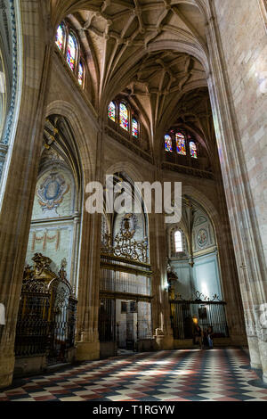 Sept 2018 - Segovia, Castilla y Leon, Spanien - Segovia Kathedrale Interieur. Es war die letzte gotische Kathedrale in Spanien gebaut, während der 16. Stockfoto