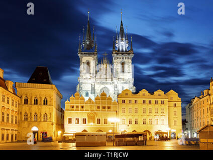 Prag Altstädter Ring, Teynkirche Stockfoto