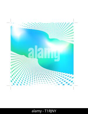 Abstrakt Blau und Grün Hintergrund mit weißen Elementen Stock Vektor