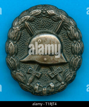Deutschland, Berlin, WW I, Wunde Abzeichen, Version in Schwarz, 3. Klasse, Dekoration der kaiserlichen deutschen Armee. , Additional-Rights - Clearance-Info - Not-Available Stockfoto