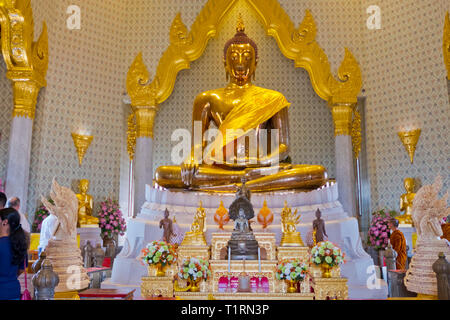 Den goldenen Buddha, Wat Traimit, Bangkok, Thailand Stockfoto