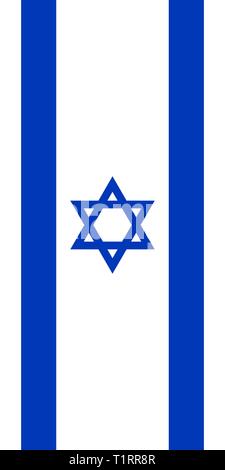 Hängende vertikale Flagge Israel Stock Vektor