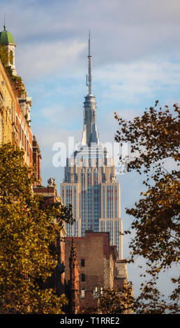 Empire State Building, New York City, New York State, USA. Die 102-Stöckiges Art-Deco-Gebäude, entworfen von dem Architekturbüro Shreve, Lamb & Harmon Stockfoto