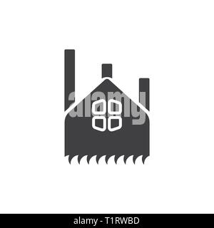 Factory silhouette Symbol logo Vektor Stock Vektor