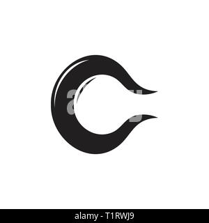 Buchstabe c einfache Kurven logo Vektor Stock Vektor