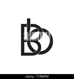 Buchstaben bb verknüpft Monogramm line logo Vektor Stock Vektor