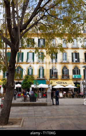 Spanien reisen - Plaza de la Merced, Malaga Altstadt, Malaga Andalusien Spanien Europa Stockfoto