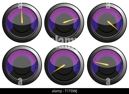 Lila Geschwindigkeitsmesser Stock Vektor